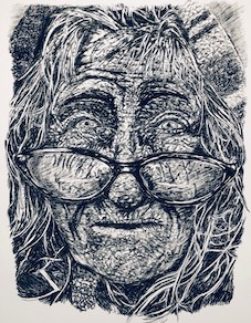 Roy Moranz Charcoal Drawing