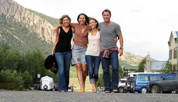 Picture of Roy Moranz, Leslie Perrot, Vicky Sama and Kristen Krieger in Crested Butte.