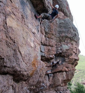 Picture of Roy Moranz climbing at Pinnacles.