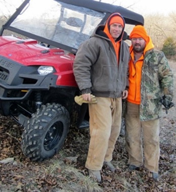 Picture of Roy Moranz and Richard Moranz Deer Hunting in Atchison Kansas.